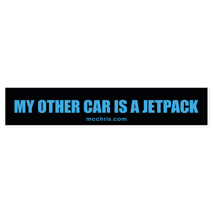 jetpack bumper sticker (15x3)