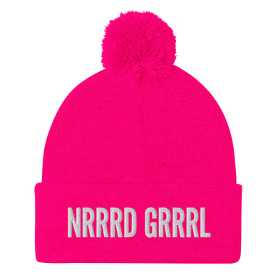 nrrrd grrrl pom beanie