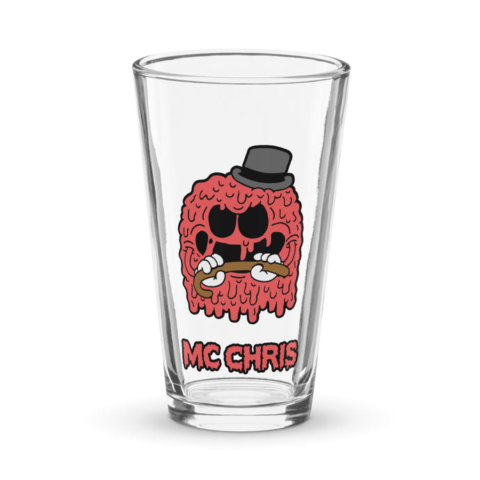 red ghost pint glass