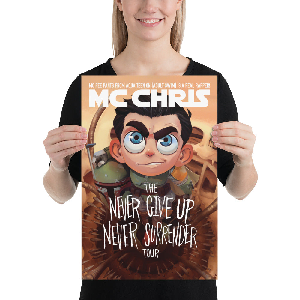 never give up poster (12x18) – mcchris.com