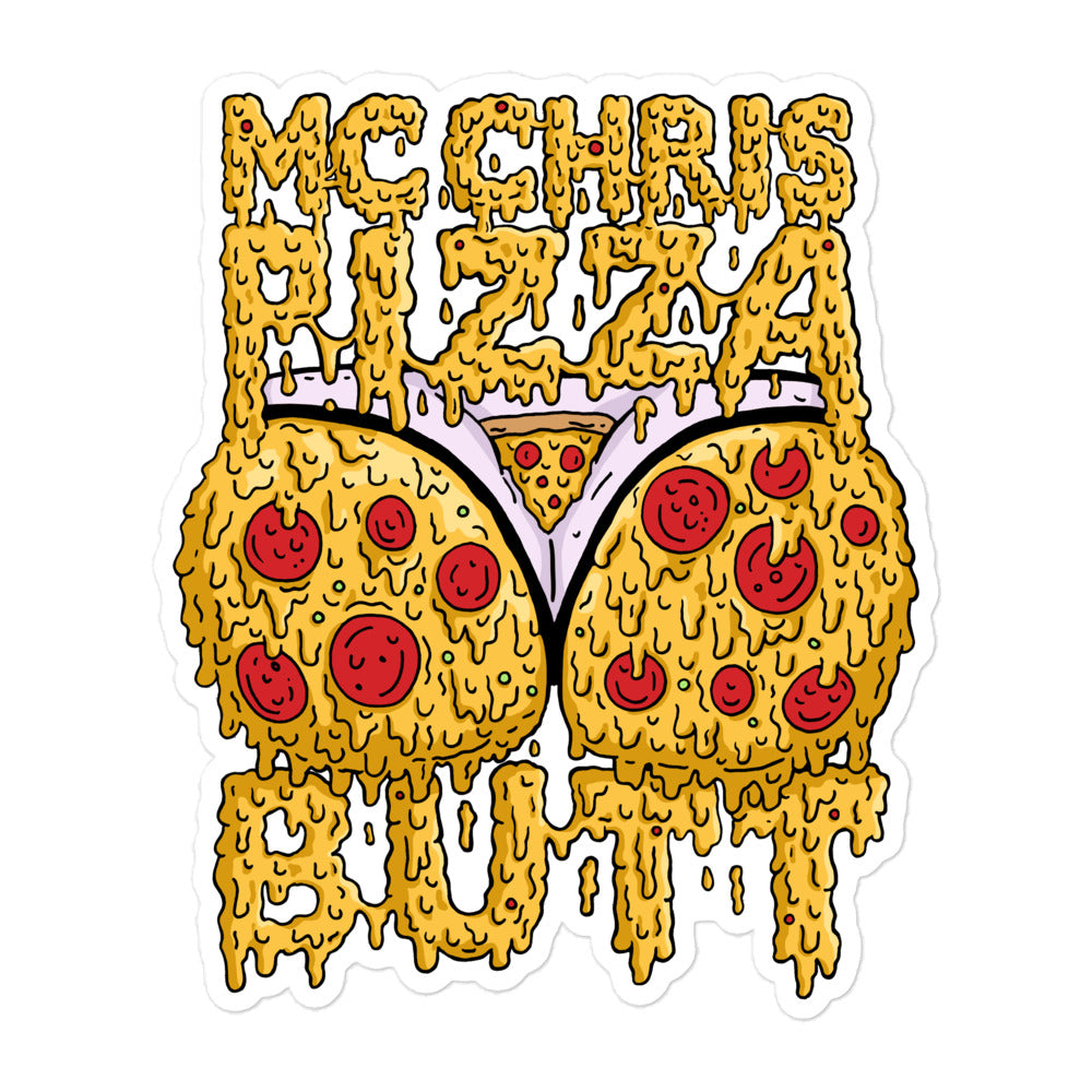 pizza butt vinyl sticker (5in)