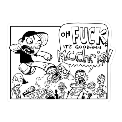it's goddamn mc vinyl sticker (4x5)