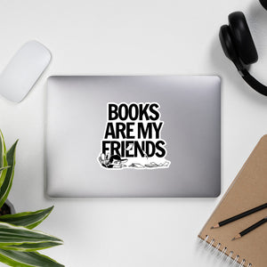 books are my friends sticker (5x5)