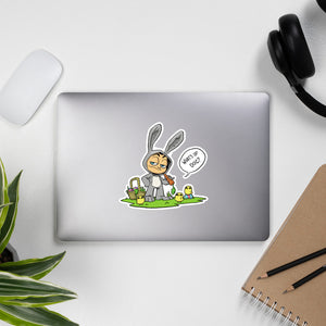 easter bunny vinyl sticker (5x5)
